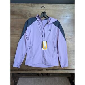 Outdoor Research Ferrosi Hoodie Womens XS Purple Lightweight UPF 50+ Full Zipper